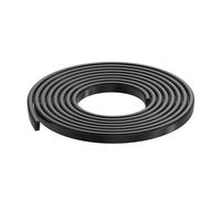Skweawert PVC Plastic Edge Trim, Black U Channel, Fit 2.5-3.5mm, 19.69Ft Length, Rubber U Seal Strip, Metal Edge Guard Protector, for Car Doors, Table Corners, Sheet Metal