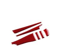 SKWXCCCVM Compatible with Mazda 3 BP Axela 2019 2020 2021 2022 2023 2024 2025 Real Soft Carbon Fiber Sticker LHD RHD Car Center Console Accessories(for LHD Red Carbon)