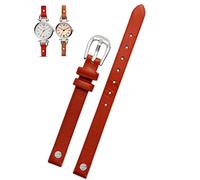 SKXMOD Fashion Genuine leather watchband for fossil ES4340 ES4119 ES4000 3745 3861 4026 Women bracelet Wrist strap 8mm with screw(Brown Silver)