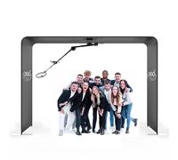 Sky 360 Photo Booth Machine, Automatic 360 Spin Camera Booth,Free Custom Logo, APP Control,Overhead 360 Slow Motion Photo Booth For 7-15 Persons(With Stand)