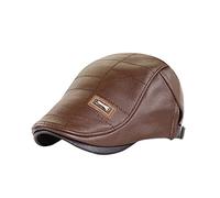 Sky Baseball Cap Leather Beret Men's Adjustable Newsboy Hat Beret Hat Driving Hat Cap Fashion Beret Hat Flat Cap Cute Hats for Teen Girls Baseball Cap (Coffee, One Size)