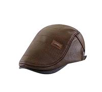 Sky Baseball Cap Leather Beret Men's Adjustable Newsboy Hat Beret Hat Driving Hat Cap Fashion Beret Hat Flat Cap Cute Hats for Teen Girls Baseball Cap (Brown, One Size)