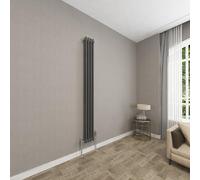Sky bathroom 1800x200mm Vertical Anthracite Cast Iron 2 Column Radiator Traditional Upright Central Heating Radiator