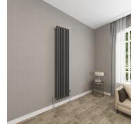 Sky bathroom 1800x380mm Vertical Anthracite Cast Iron 3 Column Radiator Traditional Upright Central Heating Radiator