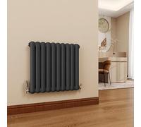 SKY Bathroom 2 Column Horizontal Designer Radiator 600x624mm - Anthracite