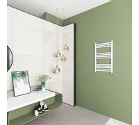 Sky bathroom | 770x450mm Straight Heated Towel Rail Radiator White Ladder Warmer Radiator