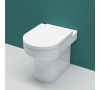 Sky Bathroom Back to Wall Toilet Modern Round Ceramic Pan & Soft Close Seat WC BTW