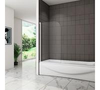 SKY Bathroom Bath Shower Screen 180° Pivot Screen Panel 800x1400mm Tempered Clear Glass