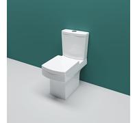Sky Bathroom Square White Ceramic Modern Toilet Close Coupled Pan Soft Close Seat WC