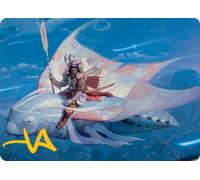 Sky-Blessed Samurai Art Card (#19) (Gold Signature) | Kamigawa: Neon Dynasty