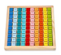 Sky-blue 10279 Wooden Calculator Board Multiplication 101 pieces