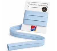 Sky Blue 10m Bias Binding Tape 25mm 1 Inch Pre-Folded Single-Fold