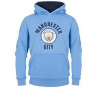 (Sky Blue, 12-13 Years) Manchester City Boys Hoody Fleece Graphic Kids OFFICIAL Football Gift