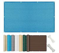 Sky Blue 140x350 cm UV-Resistant HDPE Privacy Fence for Balconies & Terraces, Decorative with Grommets & Ties, Outdoor Screen for Enhanced Privacy