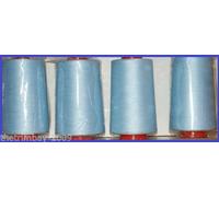 Sky Blue 45 Overlocking Sewing Machine Polyester Thread Four 5000 Yards Cones
