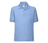 (Sky Blue, 5-6) Children's 65/35 Pique Polo