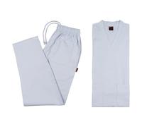 (Sky Blue, 6XL) Medical TOP & TROUSER SCRUB SET 100% Cotton scrubs