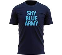 Sky Blue Army T Shirt Men Coventry Supporter Chant City Tee for Football Fan, 3XL, Navy