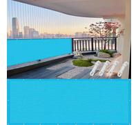 Sky Blue Balcony 65x300 cm - Weatherproof UV-Resistant Mesh Railing Shield with Cable Ties Tear-Resistant Anti-Peeping Solution for Outdoor Spaces