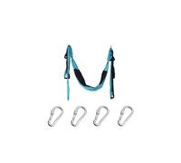 (Sky blue black) 6 Handles Aerial Yoga Hammock Flying Swing Anti gravity Pilates Exercises Device