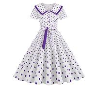Sky Blue Bridesmaid Dresses Chinese Dresses for Women Hepburn Vintage Style Rockabilly Swing Dress Shirred Dress Navy Dresses for Women UK Black Mini Dress Womens Fancy,Purple,XXL