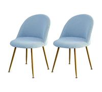 Sky Blue Chair Covers Set of 2 Stretchable Velvet Dining Room Chair Slipcovers Scandinavian Style No Armrest Perfect for Home Decor Kitchen & Living Room