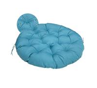 Sky Blue Chair Cush - Thick Round Swing Pad with Fixing Str for Indoor/Outdoor Egg Chairs - 80x80cm Hammock Cush for Ultimate t