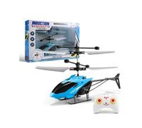 (SKY BLUE) Charging Remote Control Aircraft Induction Two-Way Helicopter Indoor Suspension Anti Drop Electric Luminescence