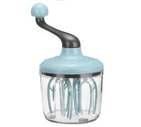 (Sky Blue) Cream Whisk Manual Household Cake Milk Frother Egg Flicker Artifact Semi-automatic Small Whisk