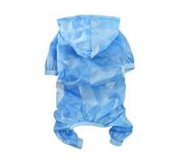 Sky Blue Dog Jumpsuit Hooded Sun Protection for Small Puppies | Nylon Fabric, Ultra Thin Coverage, Summer Walks Outdoors, Lightweight Fit for Groomers and Small Dogs