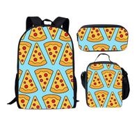 Sky Blue Girl Backpack Cute Lightweight Multi Compartment Bookbag 3 Piece Star Cute Zipper Adjustable Girls Backpack Set for Preschool Kindergarten Elementary Travel Outdoor Camping