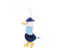 (Sky Blue) Metoo Adorable Plush Toy Duck Cute Striped Duck Stuffed Animal Mini Keychain