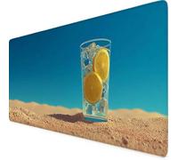Sky Blue Mouse Pad 120 x 60cm, Large Mouse Mat Fruit Desk Mat with Anti-Slip Rubber Base, Waterproof Surface Stitched Edges Keyboard Mat, Home Office, Desk Accessories for Men, Gifts for Women tr2983