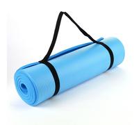 (Sky Blue) NBR Yoga Mat for Pilates Gym Exercise 15mm Thick