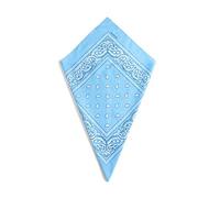 Sky Blue Paisley Bandana Head Scarf Headbands Handkerchief Cowboy Cotton Bib Party Face Covering Headwear For Motorcycling Mens Womens Unisex