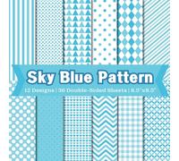 Sky Blue Patterns Scrapbook Paper Craft Pad: 12 Seamless Pattern Designs, 36 Double-Side Sheets (3 Per Design) Printed on 8.5"x8.5" Sized Paper. ... Collage, Cardstock, Gift Wrapping and More!