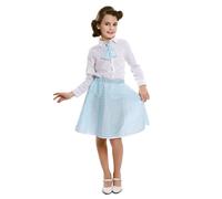 Sky blue pin-up girl's skirt with tie