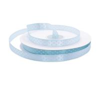 Sky Blue Polka Dot Satin Ribbon, Double Light Blue Ribbon Roll for Gift Box Favor Party, Baptism, Birth, Birthday, Ceremony Thickness 10 mm Length L 50 Meters m