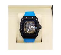 (Sky Blue) Richard 3-pin transparent bottoming full function men's watch top brand luxury watch men's quartz automatic calendar couple 2023 Watches