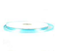 Sky Blue Satin Ribbon 6mm Thin x 91m - Azure Blue Gift Wrapping Ribbon for Wedding, Christmas & Crafts | Slim Decorative Ribbons for Present Wrapping, Cake, Hair Bows & Florist Decorations