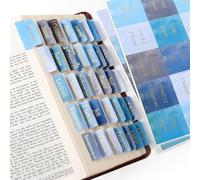 Sky Blue Spanish Bible Tabs - Sturdy Laminated Waterproof Estilo Sky Blue para, Pestañas para Biblia En Español, Upgraded Version Tear-Resistant Gold Foil Tabs for Bible Scholars (90 Tabs)