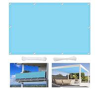Sky Blue Sun Shade Sail Canopy 2x6.5m - 95% UV Block Awning for Outdoor Garden Patio Party -Anti-UVwith Cable Ties