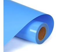 Sky Blue Vinyl Heat Transfer Vinyl Roll 12inx10ft(30.5×305cm) HIKENRI Self Adhesive Vinyl Adhesive Vinyl Sky Blue Iron on Vinyl for Craft Projects,Signs,Scrapbooking,T-Shirt Printing