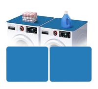 Sky Blue Washing machine dust cover 2 pcs. | Diatomite Washer Dryer Protection Mat with Anti-Slip Base