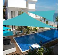 Sky Blue Waterproof Sun Sail 2x2m Awning Fabric UV Protection 98% No Drilling Water Repellent Polyester for Balconies & Parking Spaces Sold by the Metre