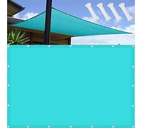 Sky Blue Waterproof Sun Shade Sail 2x10m - 98% UV Protection Easy Install Fixing Kit Durable Outdoor Canopy for Garden Patio Pool - Perfect Shade Solution