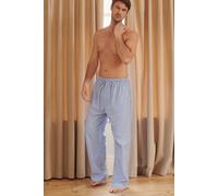 "Sky Blue & White" Stripe Crisp Cotton Pyjama Trousers British Boxers Light Blue XL