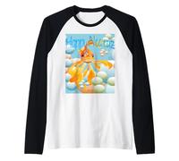 Sky-Blue Wishes Happy Nowruz Goldfish Raglan Baseball Tee