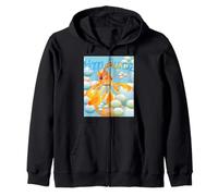 Sky-Blue Wishes Happy Nowruz Goldfish Zip Hoodie