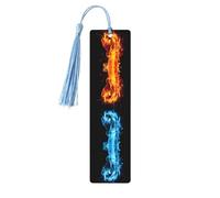 Sky Blue Wooden Bookmark - Crafted Ice and Fire Boxing Print Decor, Perfect for Hardcover Books, Journals, Notebooks & Planners